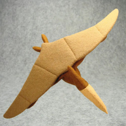 Handmade Pteranodon crafted from wool felt in various colors