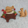 Felt squirrels scene