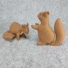 Felt squirrels scene