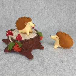 Hedgehog scene in the forest