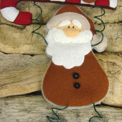 Papa Noel con bastón de caramelo
